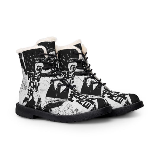 Women's Graffiti Fur and Leather Boots by Dani Wilson