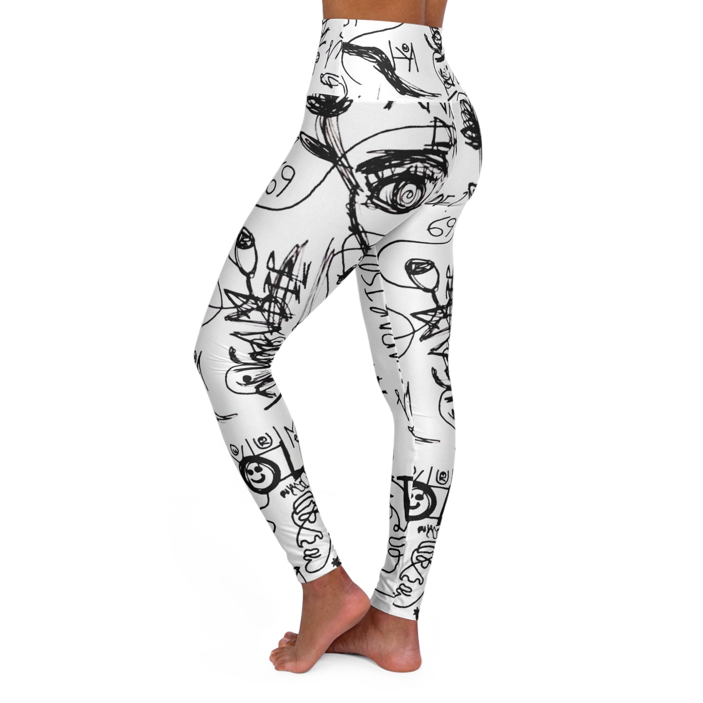 High Waisted Yoga Leggings (AOP)by Dani Wilson