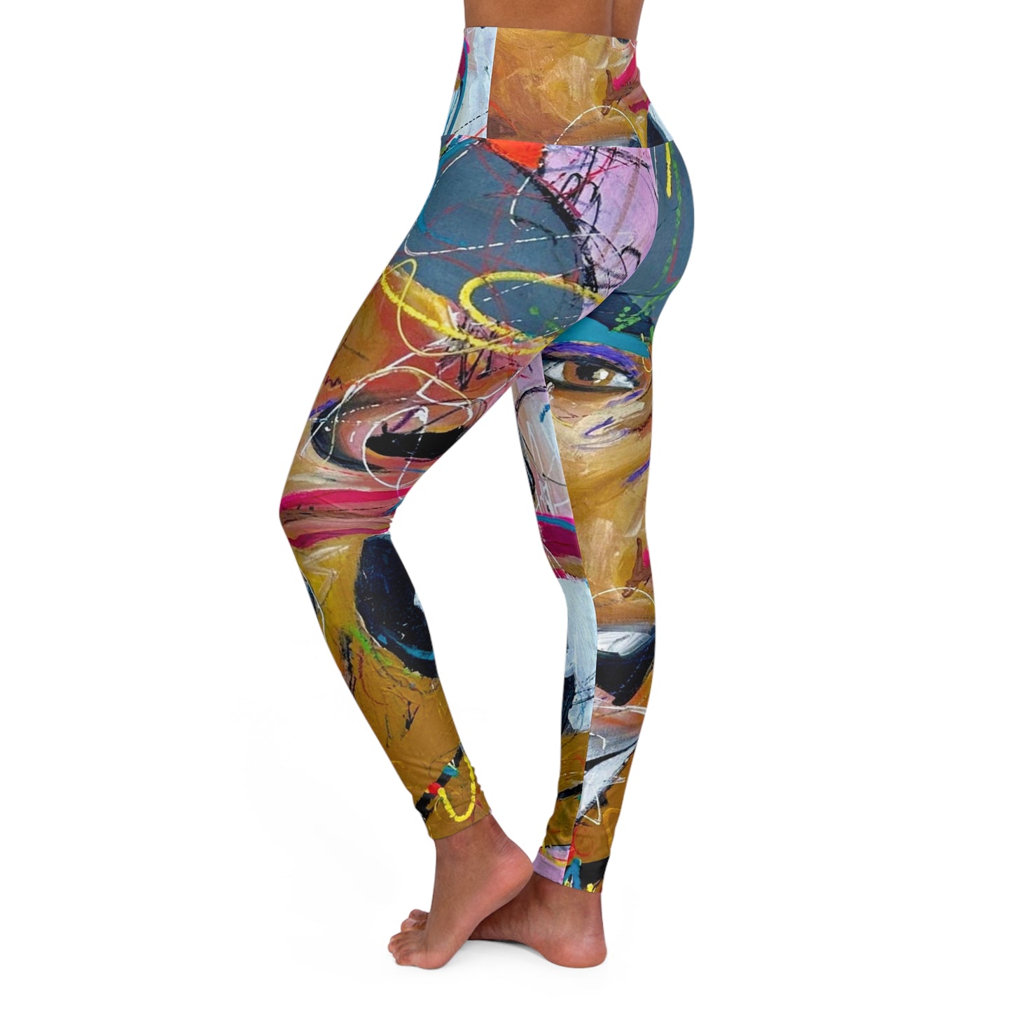 Graffiti High Waisted Yoga Leggings (AOP)