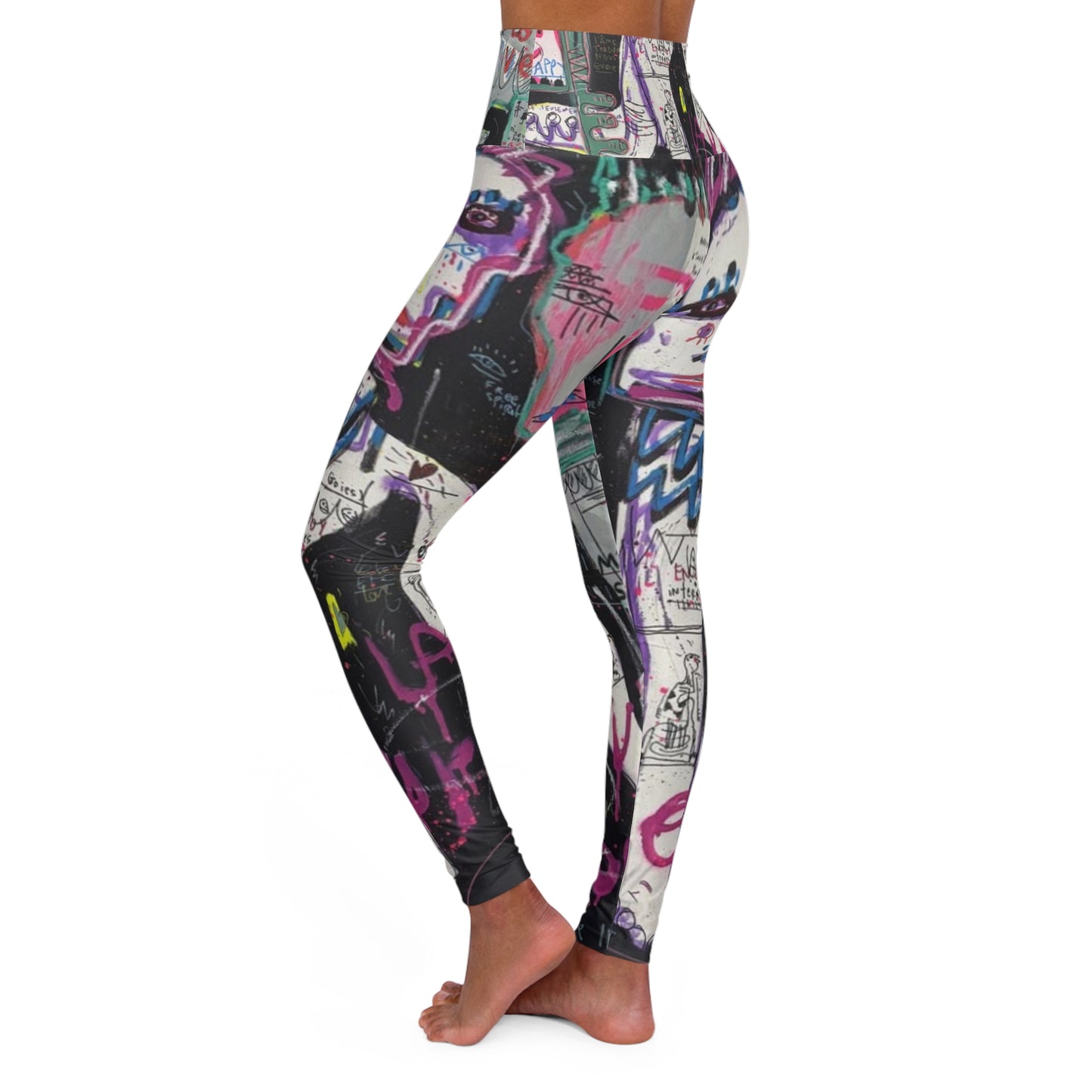 High Waisted Yoga Leggings (AOP)