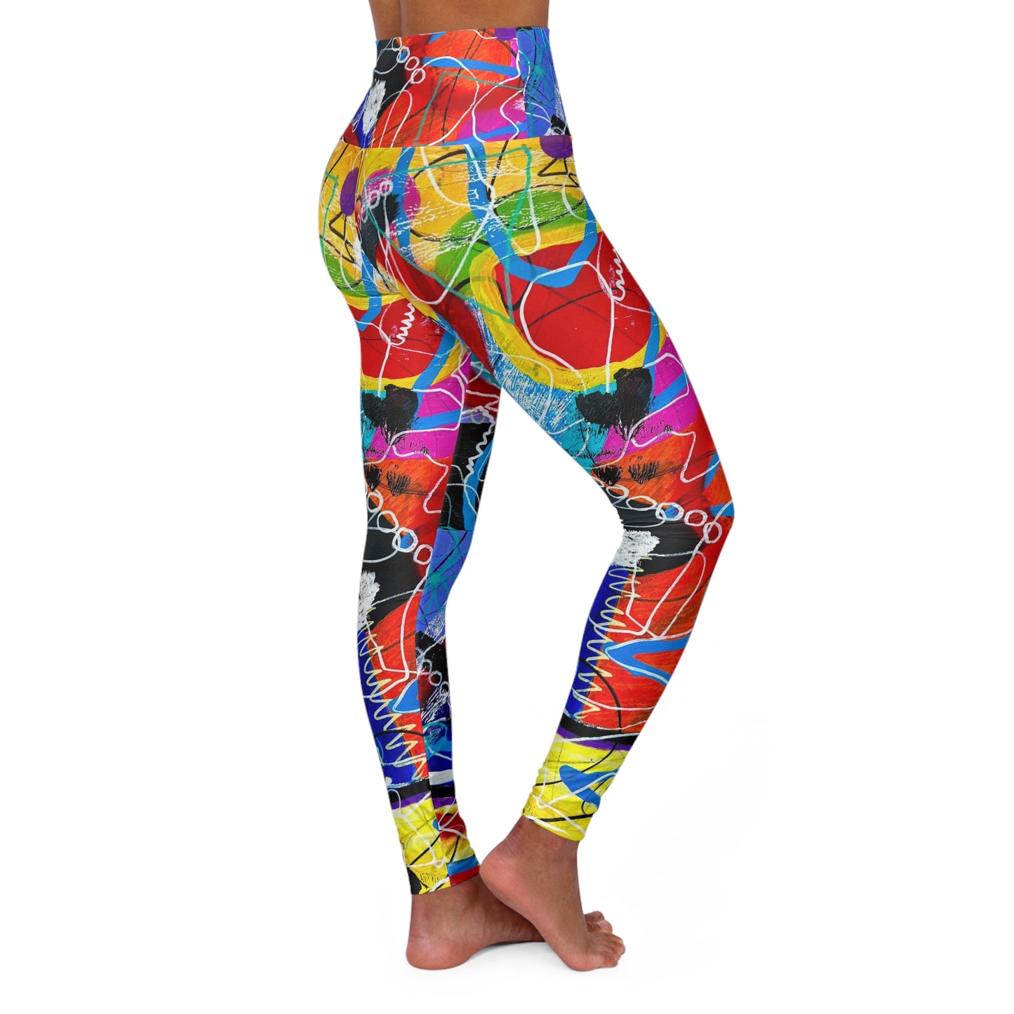 1-Featured - High Waisted Leggings (AOP) by Dani Wilson