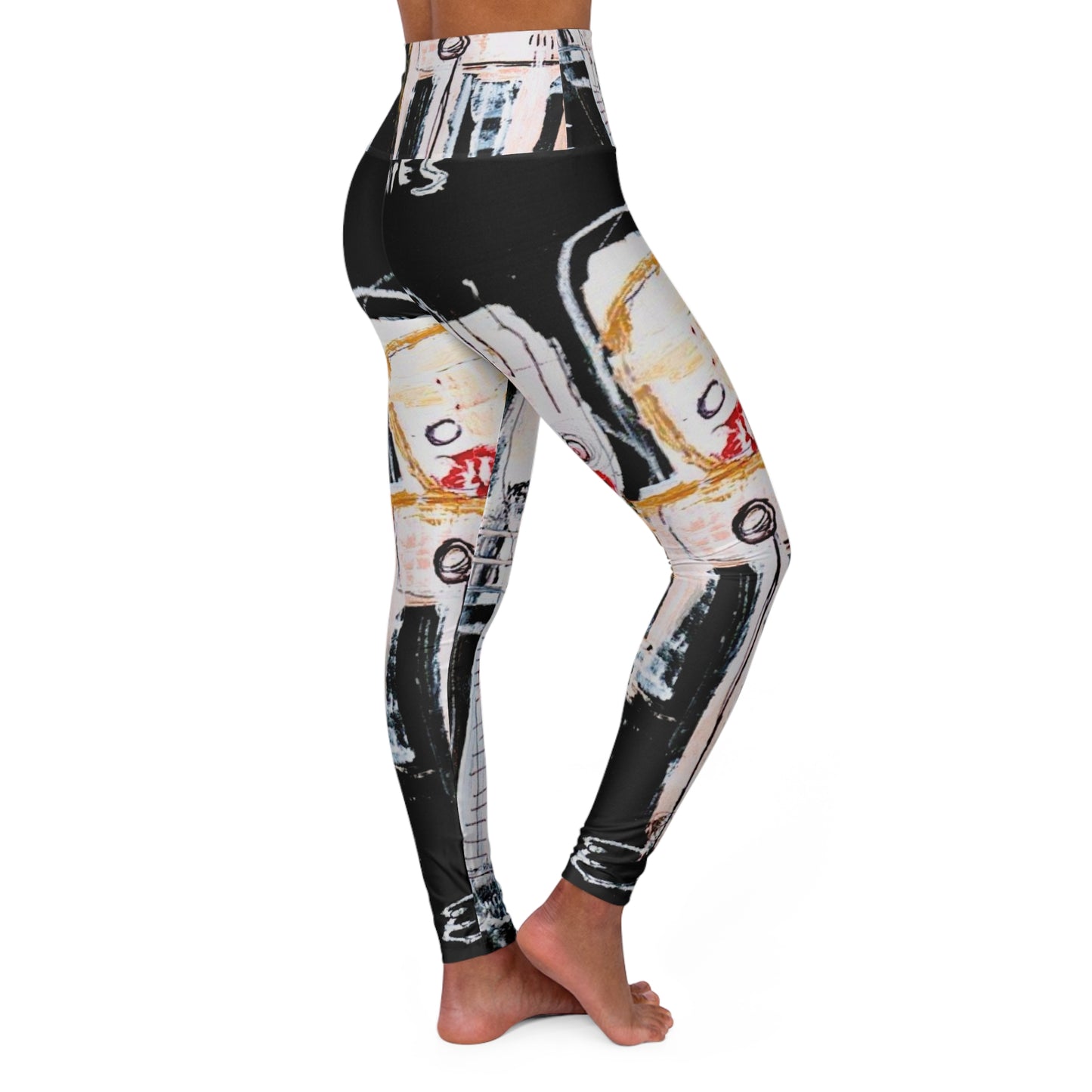Graffiti High Waisted Yoga Leggings (AOP)