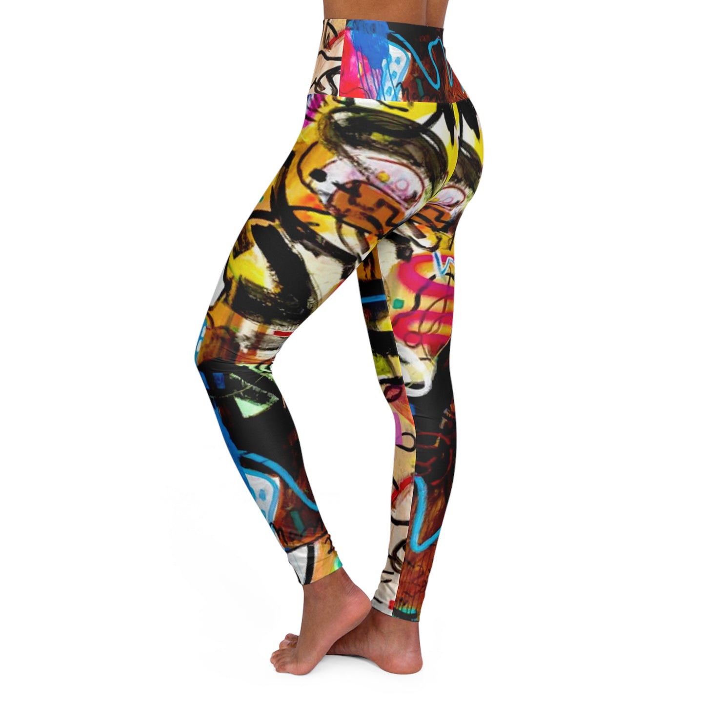 High Waisted Yoga Leggings (AOP) by Dani Wilson