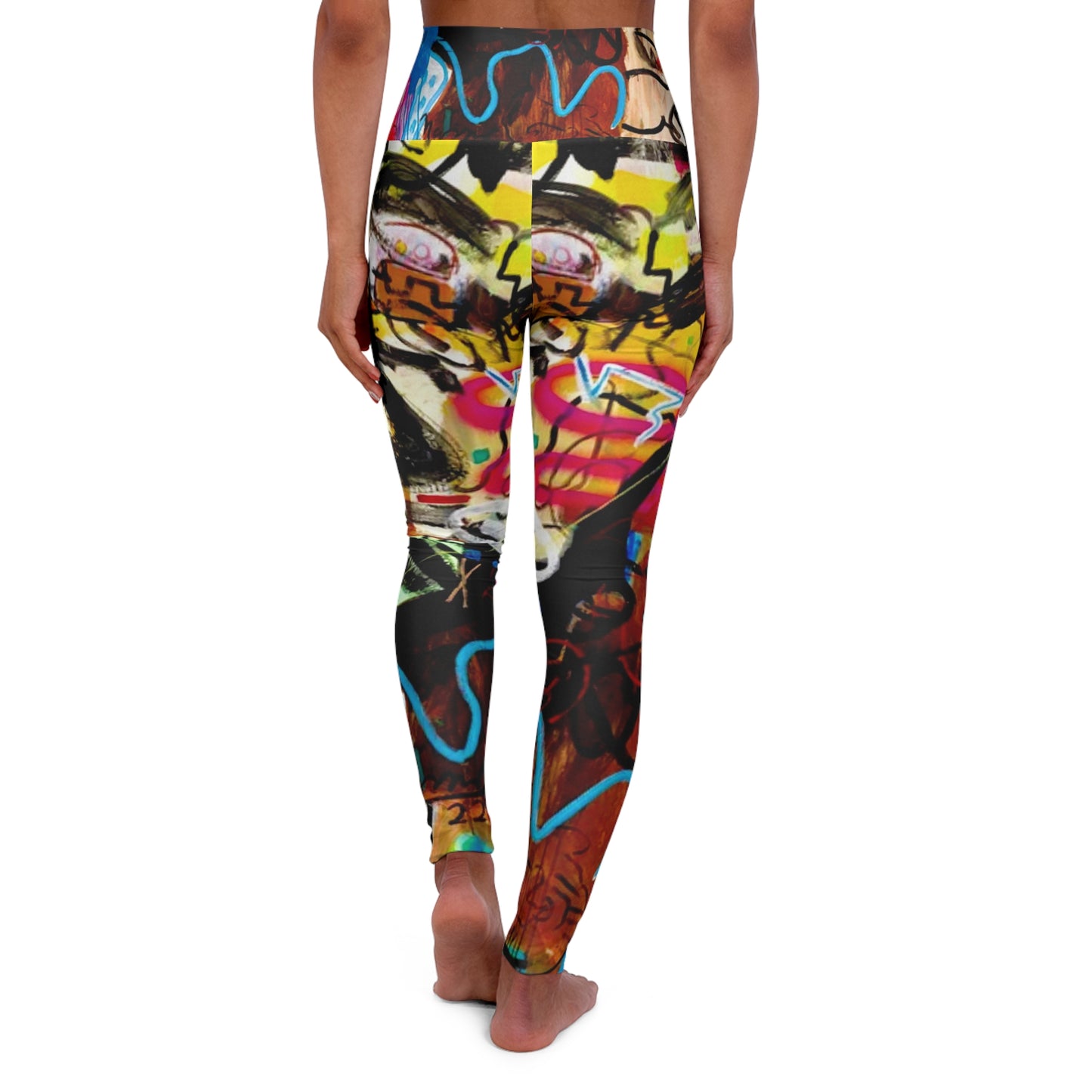 High Waisted Yoga Leggings (AOP) by Dani Wilson
