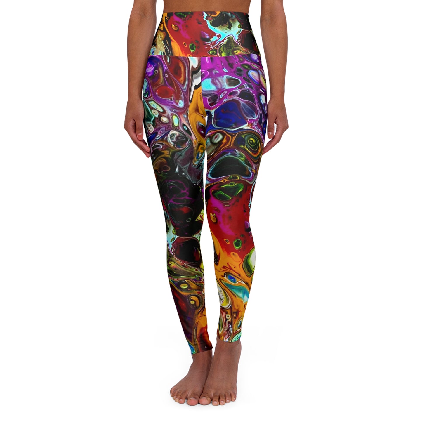 High Waisted Yoga Leggings (AOP)