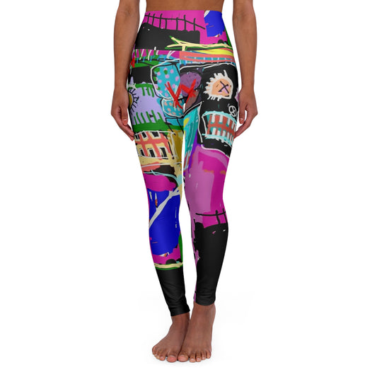 High Waisted Yoga Leggings (AOP) by Dani Wilson