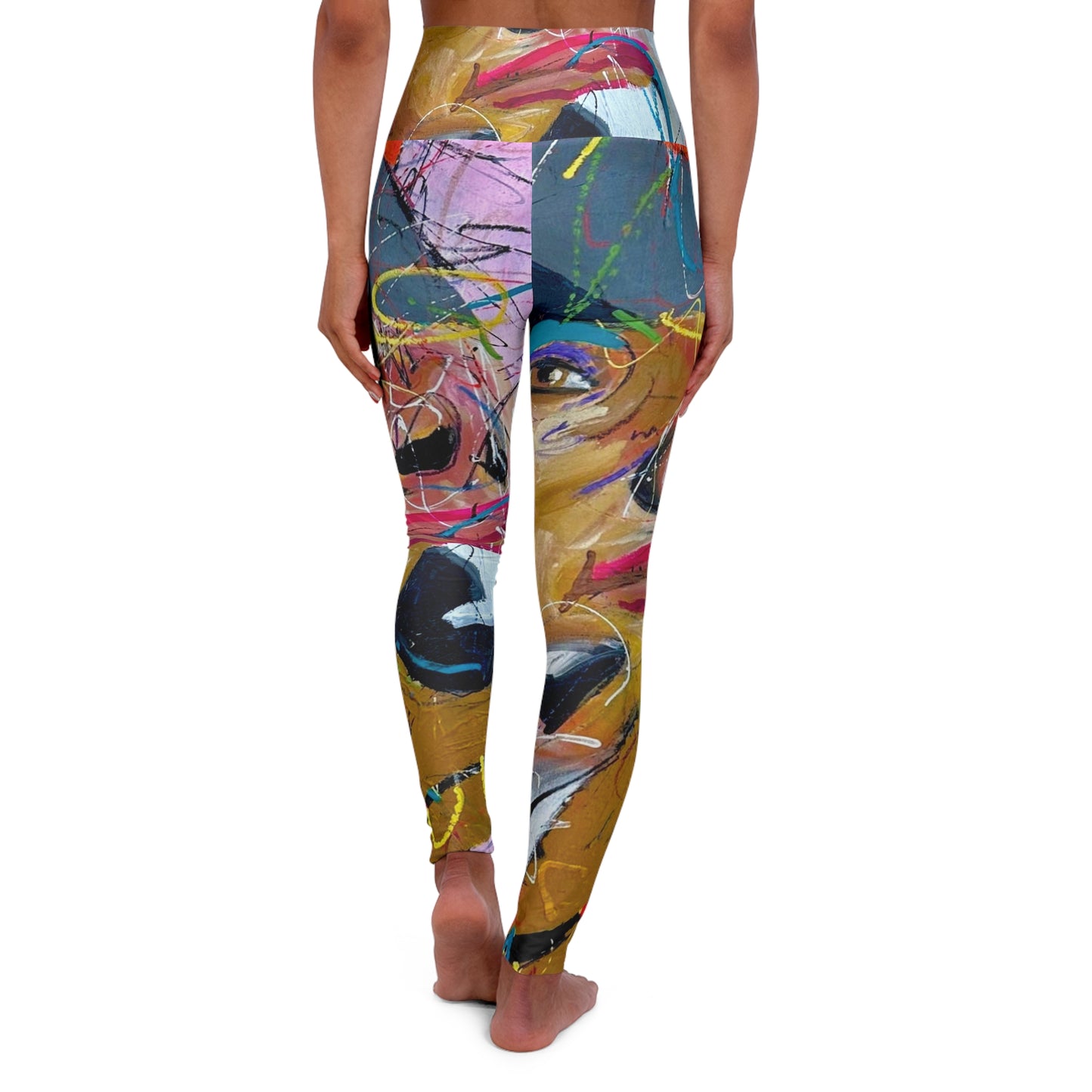 Graffiti High Waisted Yoga Leggings (AOP)
