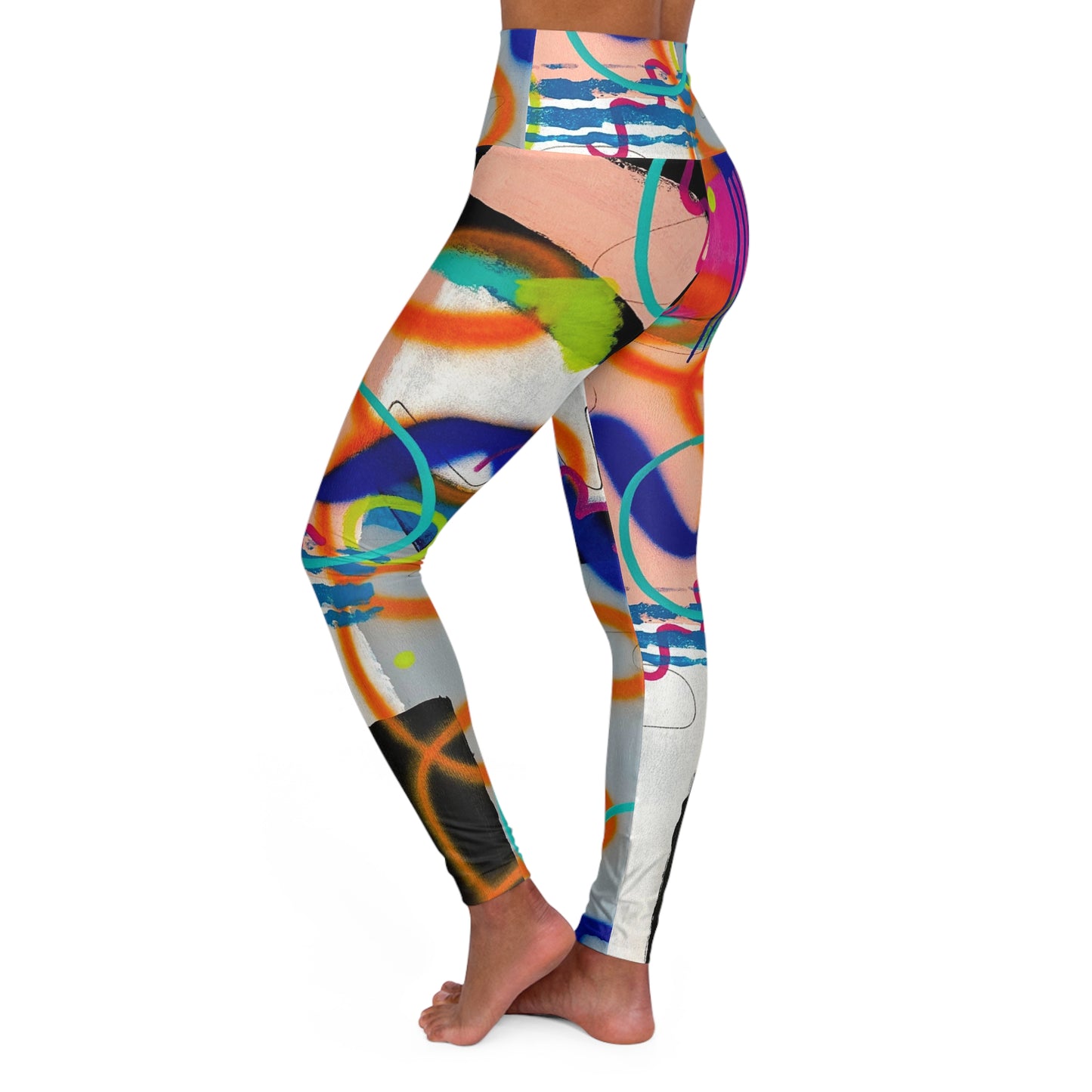 Abstract Art Yoga Leggings (AOP)by Dani Wilson