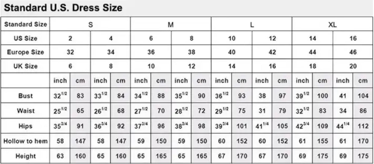 Us dress size outlet 2