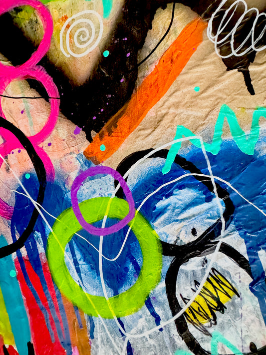 1-Featured - The Art Of Letting Go (18x24) - Mixed media painting on fine art paper