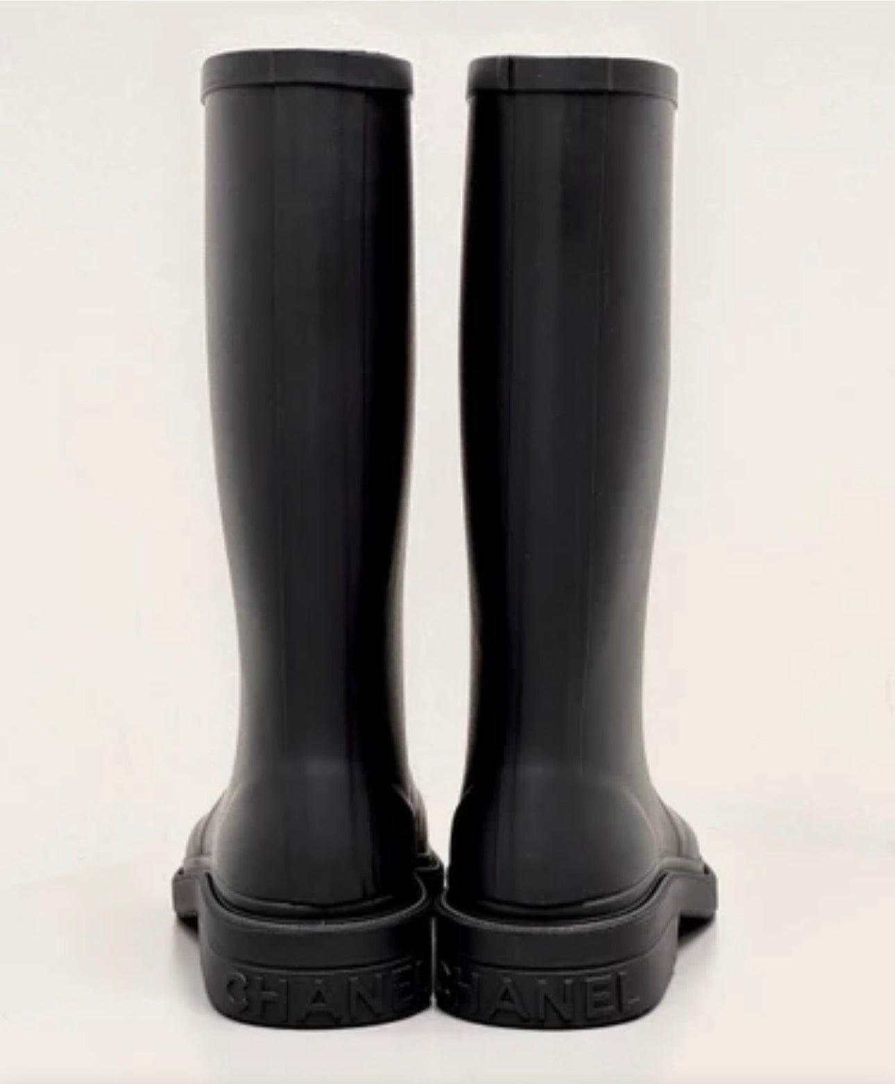 1-Featured - Chanel-Inspired Black Rubber Rain Boots