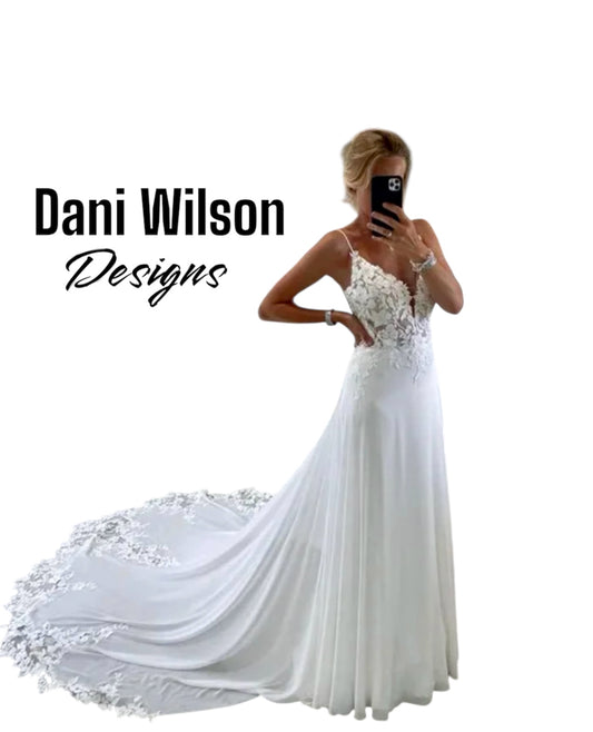 Custom Made: THE ABSOLUTE PERFECT DRESS! A-Line Spaghetti Strap Very Sexy Lace And Chiffon Wedding Dress Bridal Gown Prom Dress