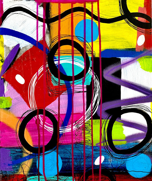 Color My World (20x24) Multimedia acrylic graffiti wall art painting on canvas