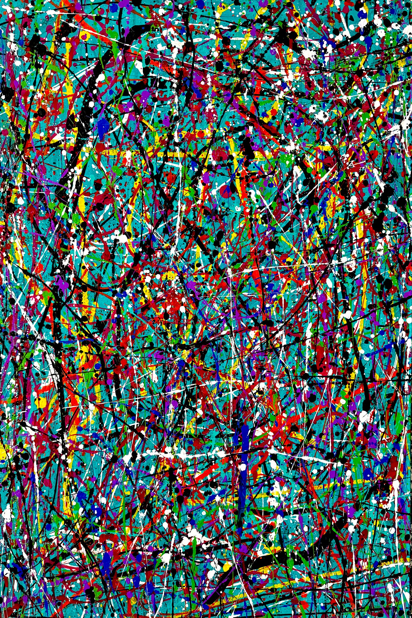 5-Featured - Colorful Chaos (24x36) - Original acrylic on canvas painting