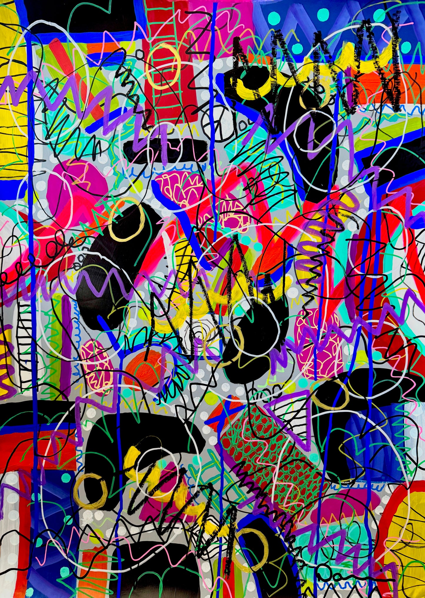 1-Featured - What Freedom Looks Like (22x30) - Original Abstract Painting Mixed Media On Yasutomo Art Mineral Paper by Dani Wilson