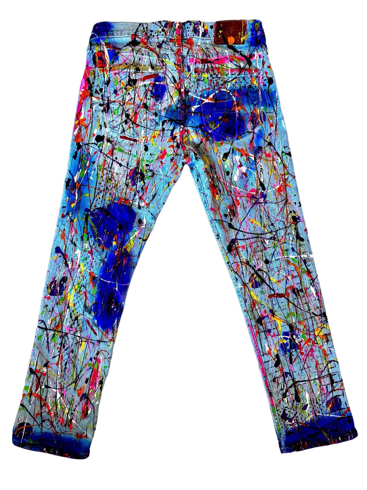 Wearable Art - Hand Painted and One Of a Kind Boyfriend Jeans (Size: 6/8)