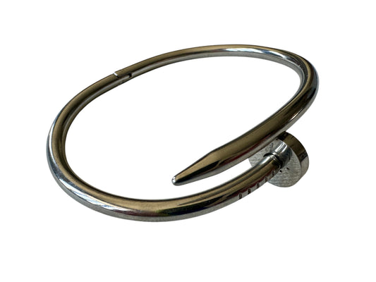 Stunning Industrial Beauty Silver-Toned Nail Bracelet For Women