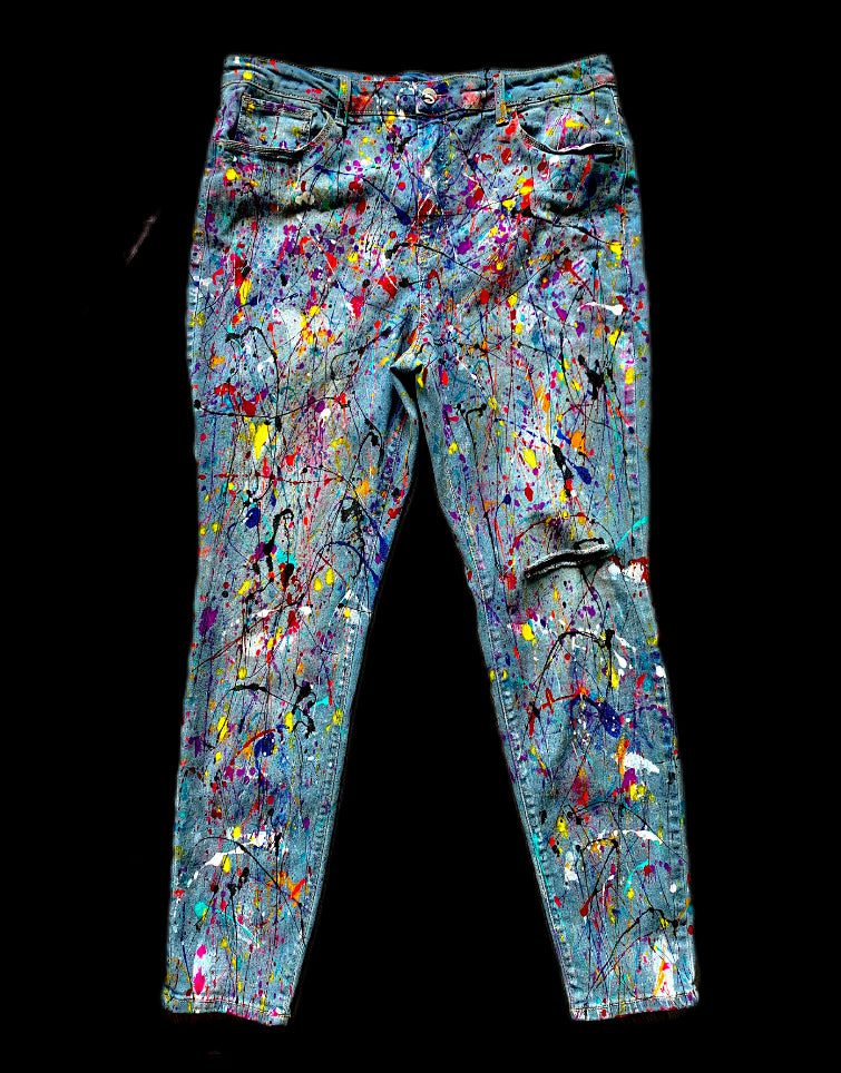 Wearable Art - Hand Painted Women’s Jeans (Size 11)