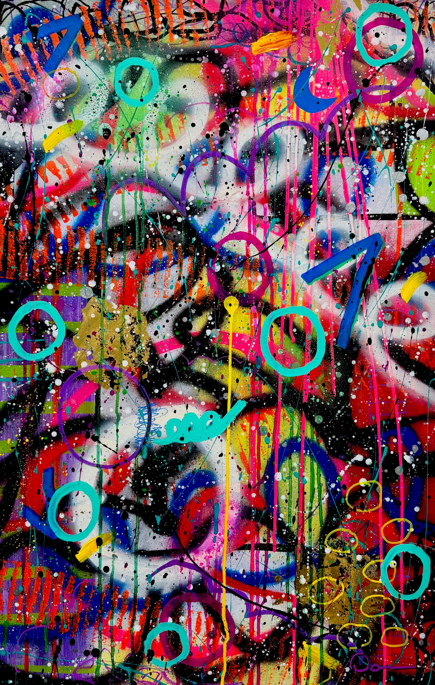 0-Featured -"Loud Silence" (24x36) - Original abstract mixed media painting on premium art paper