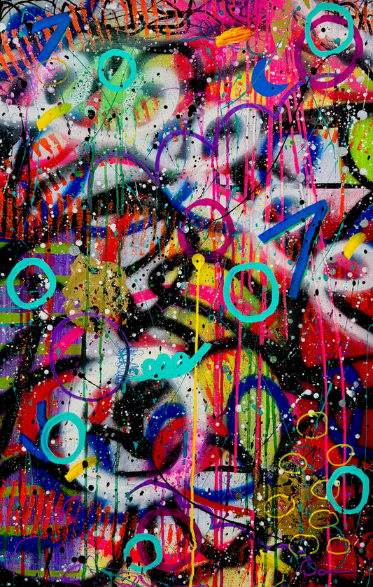 0-Featured -"Loud Silence" (24x36) - Original abstract mixed media painting on premium art paper