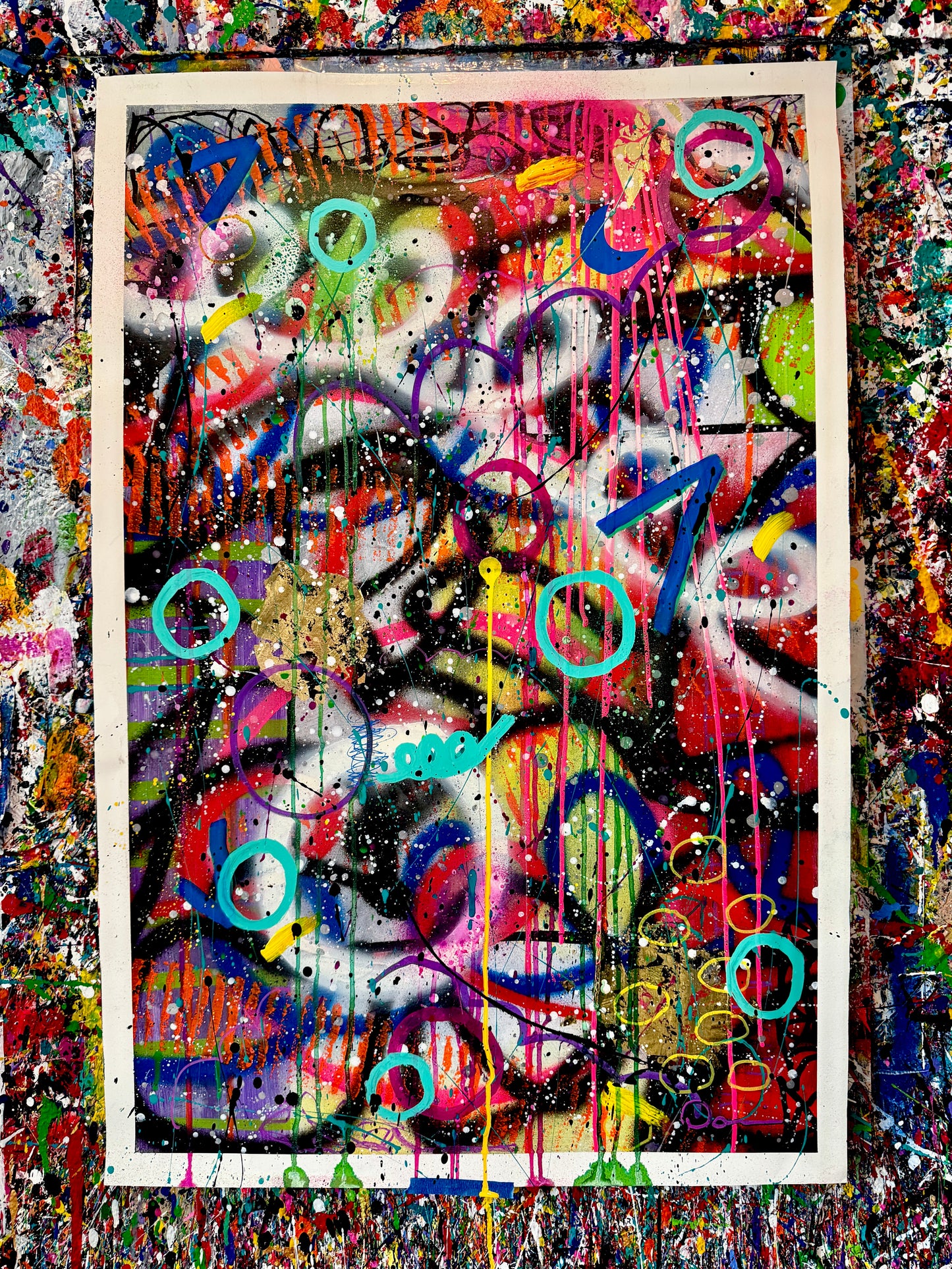 0-Featured -"Loud Silence" (24x36) - Original abstract mixed media painting on premium art paper