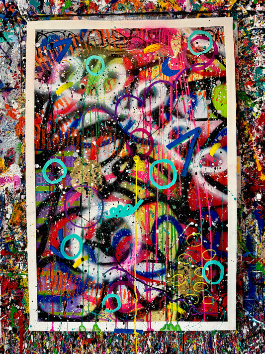 0-Featured -"Loud Silence" (24x36) - Original abstract mixed media painting on premium art paper