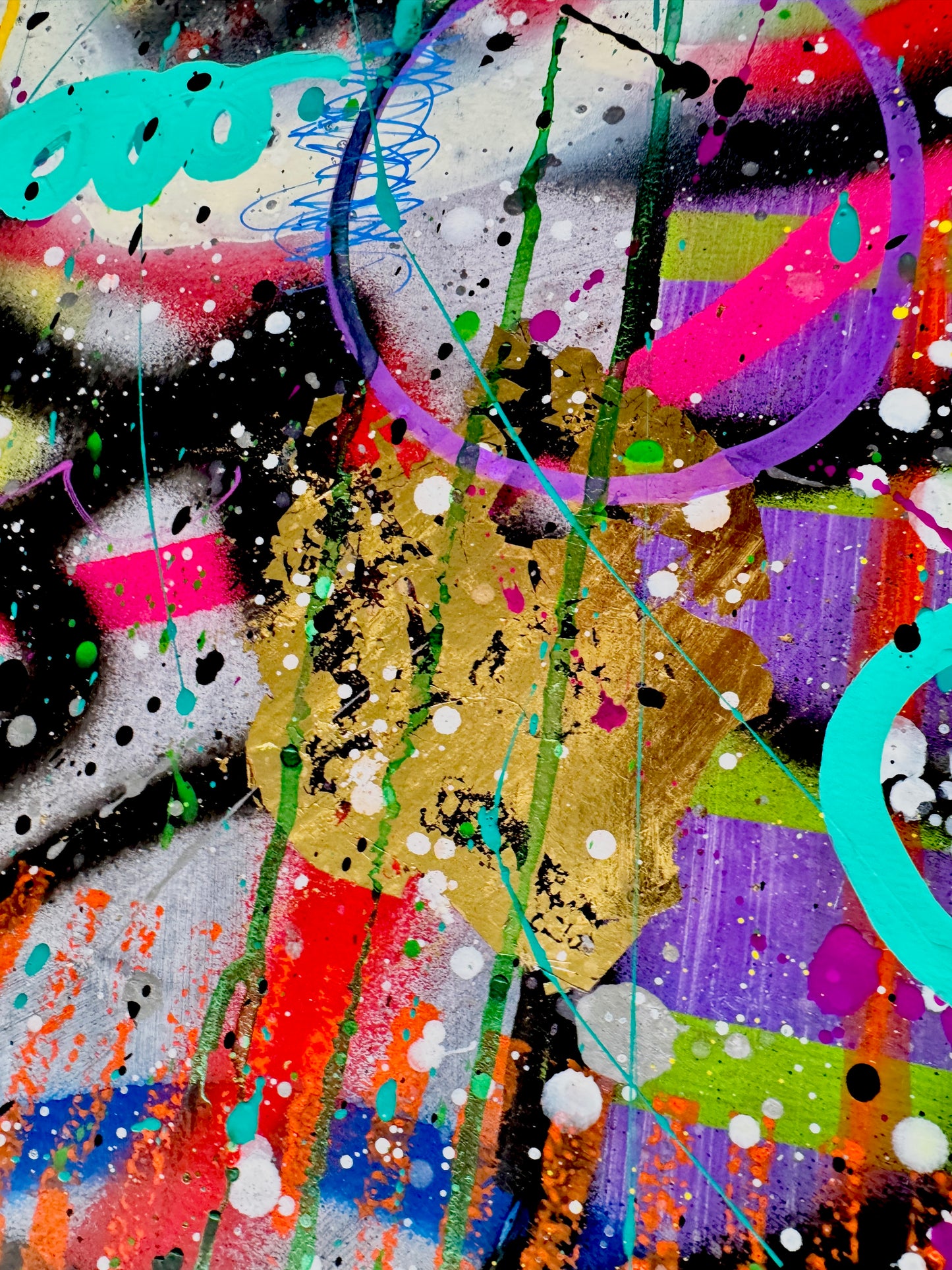 0-Featured -"Loud Silence" (24x36) - Original abstract mixed media painting on premium art paper