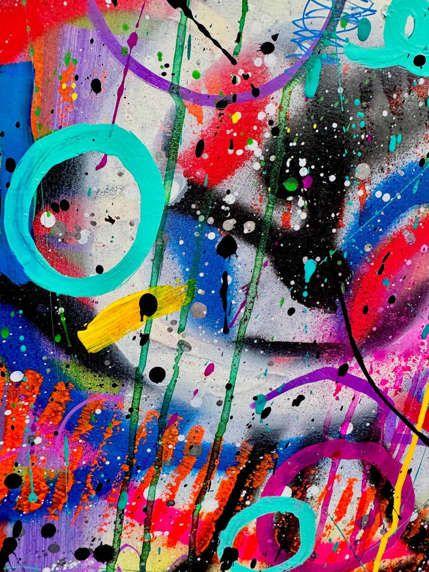 0-Featured -"Loud Silence" (24x36) - Original abstract mixed media painting on premium art paper