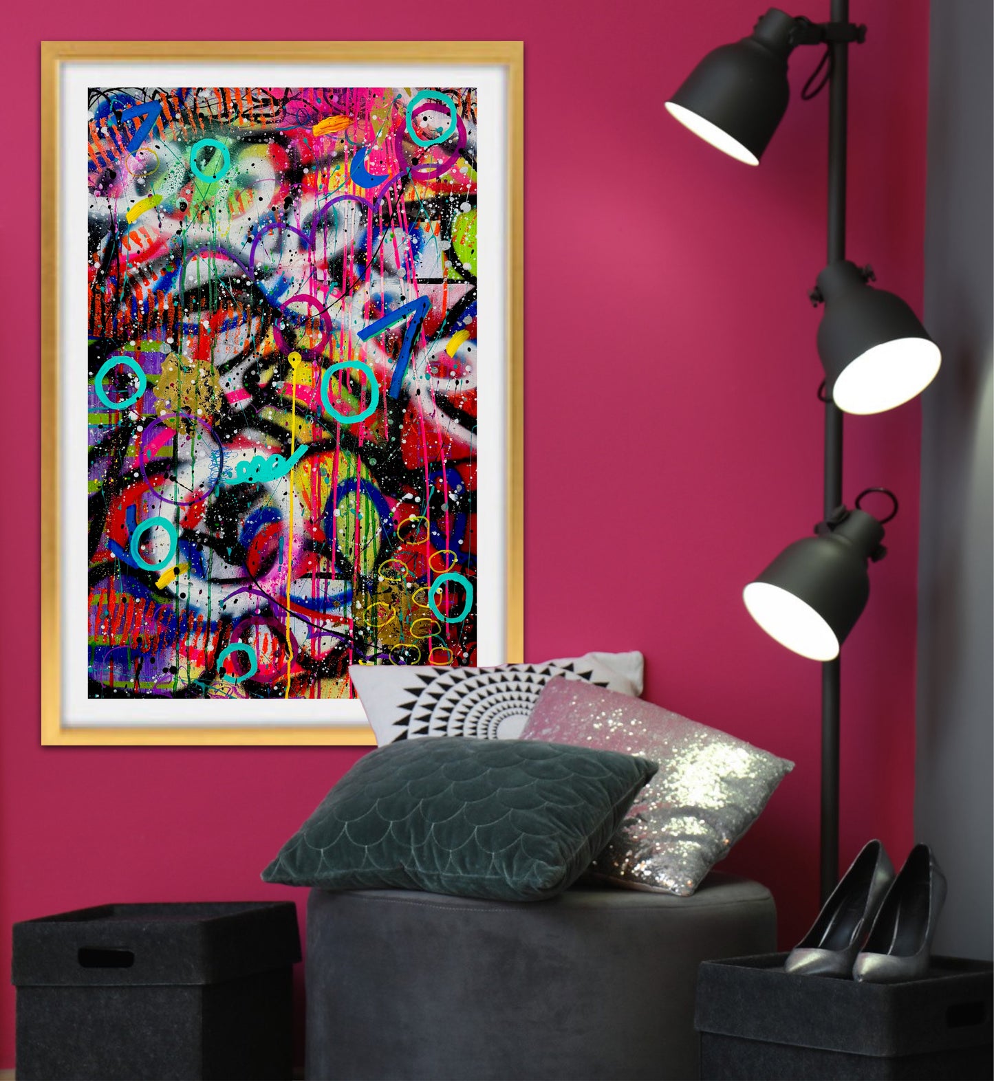 0-Featured -"Loud Silence" (24x36) - Original abstract mixed media painting on premium art paper