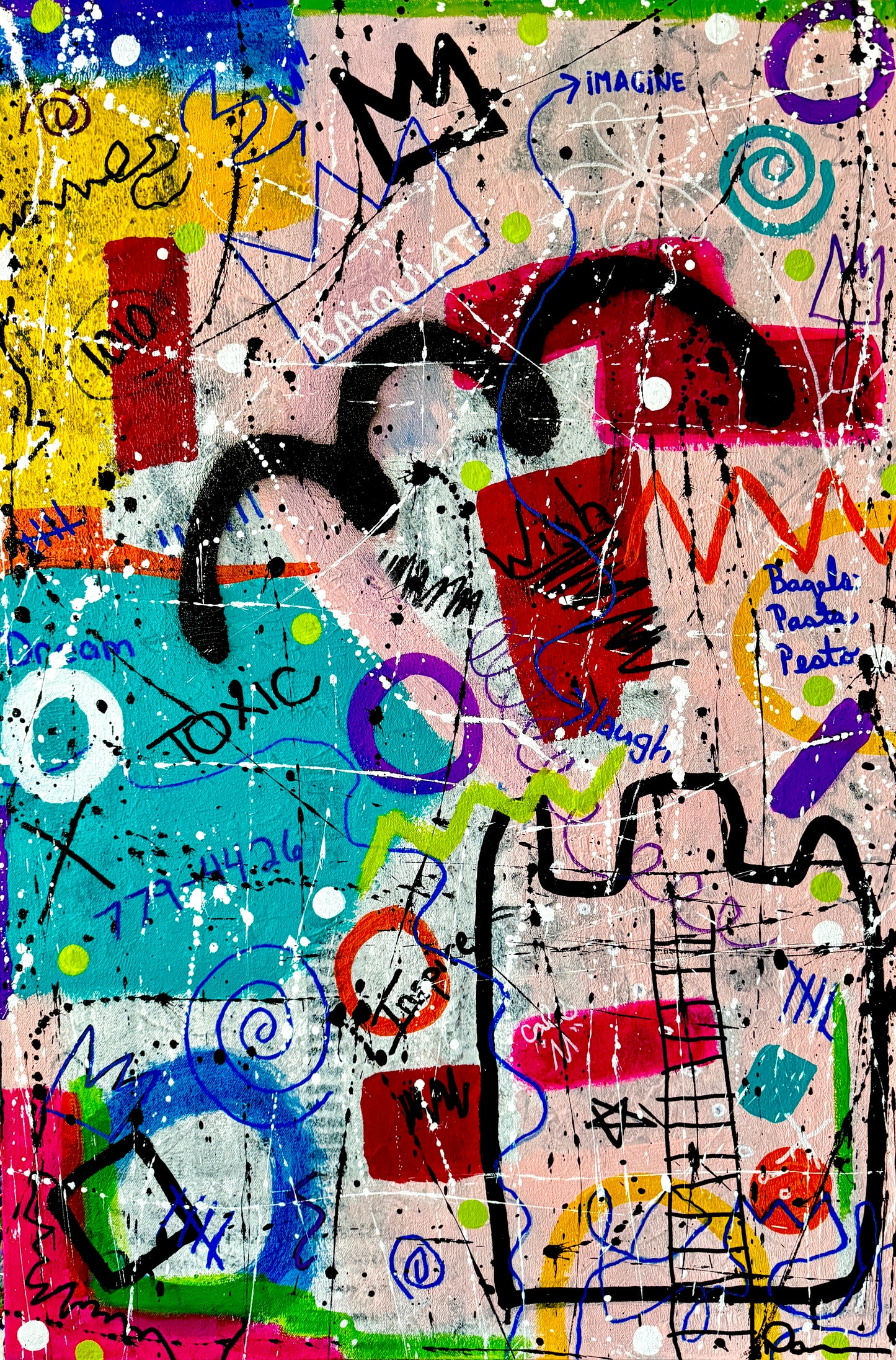 6-Featured - My To Do List (24x36) - Original abstract mixed media painting on canvas