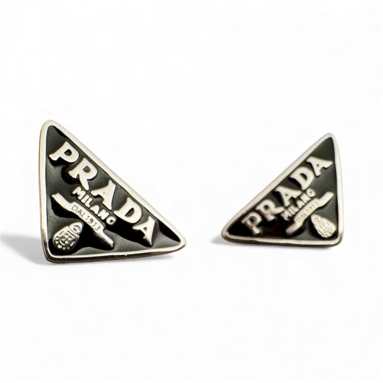 3- Featured - PRADA Symbol Earrings - 3/4" long