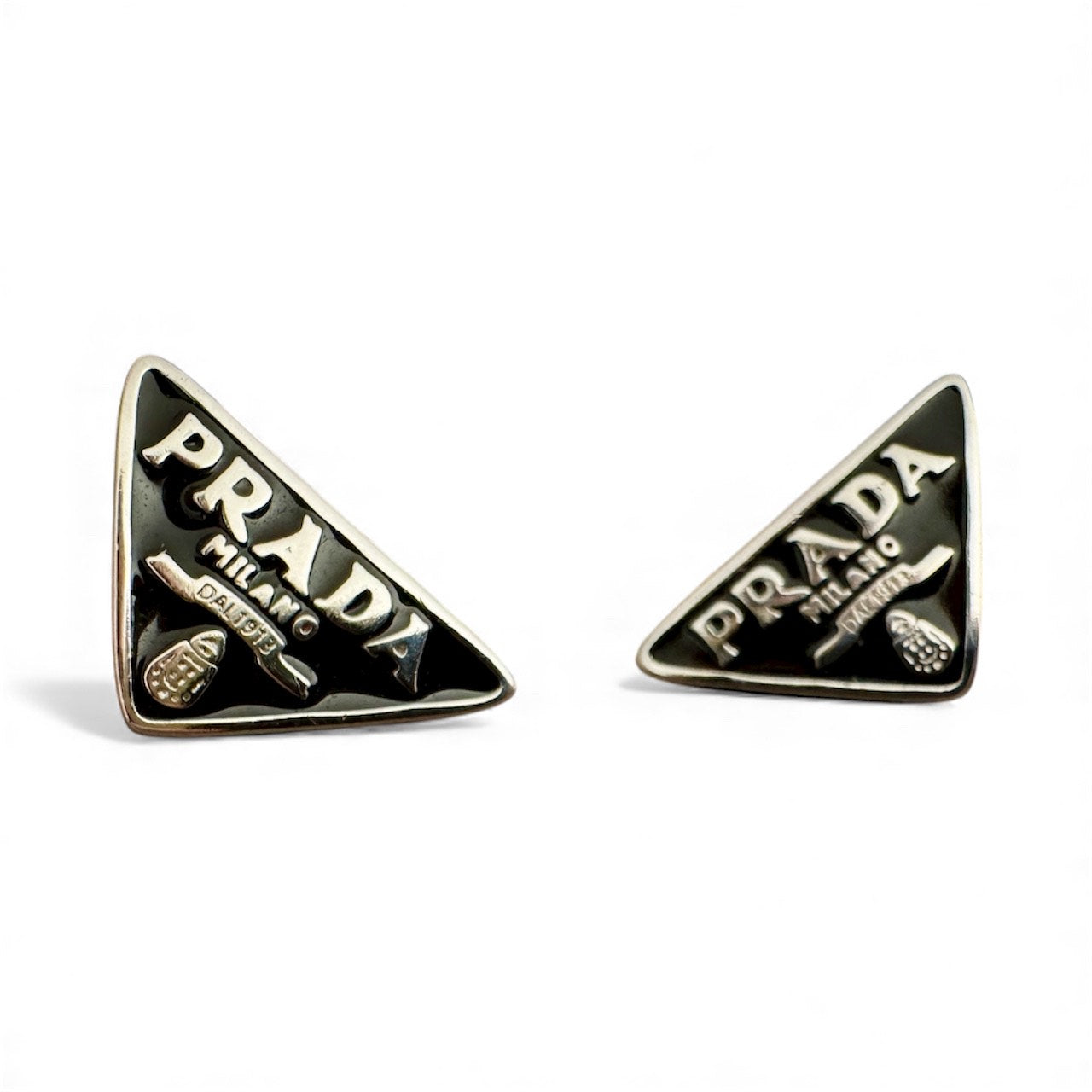 3- Featured - PRADA Symbol Earrings - 3/4" long