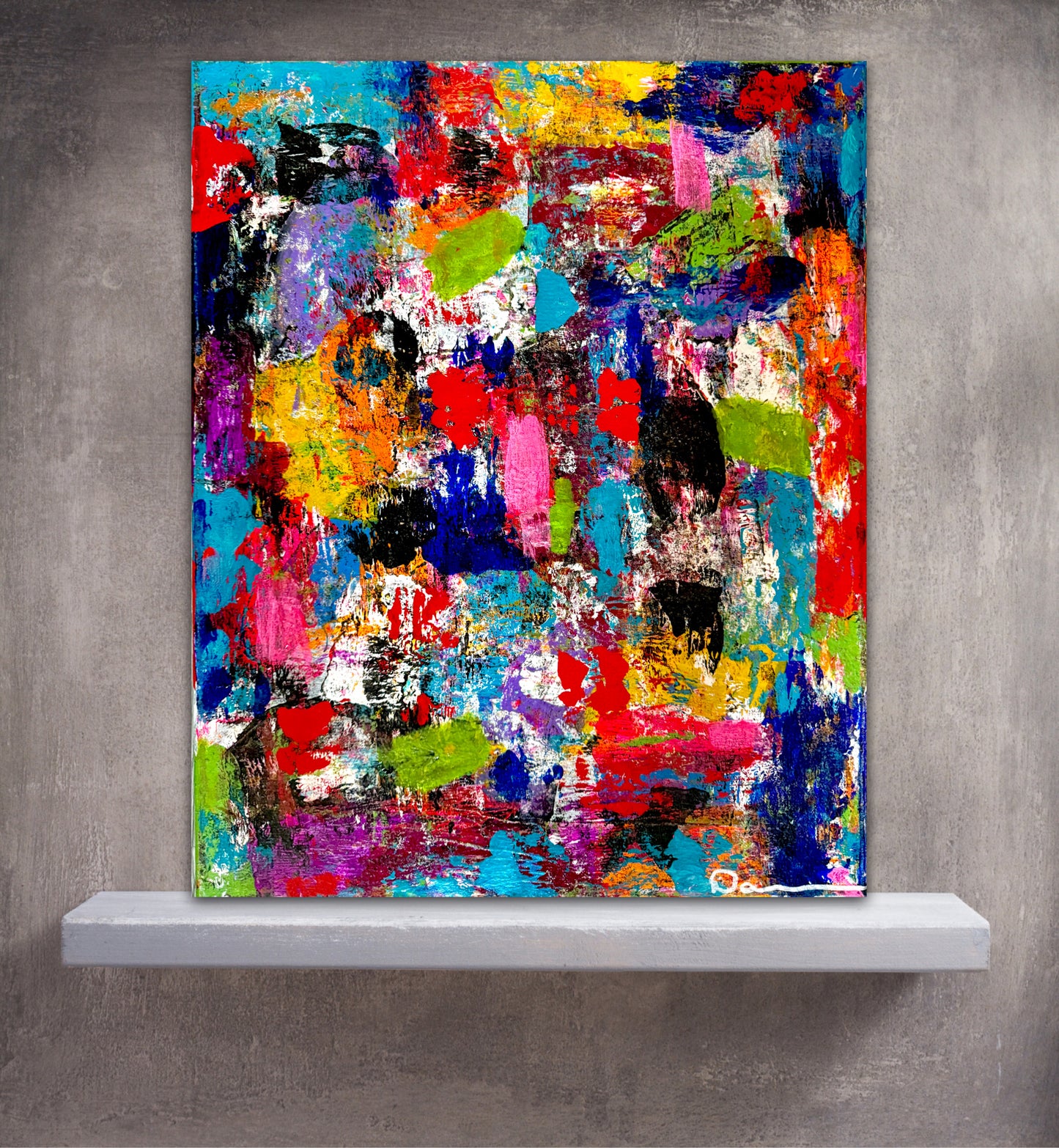 Prismatic Impulse - 16x20 - Original Hand-Painted Acrylic On Canvas With Painted Sides by Dani Wilson 