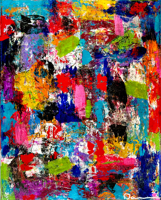 Prismatic Impulse - 16x20 - Original Hand-Painted Acrylic On Canvas With Painted Sides by Dani Wilson 