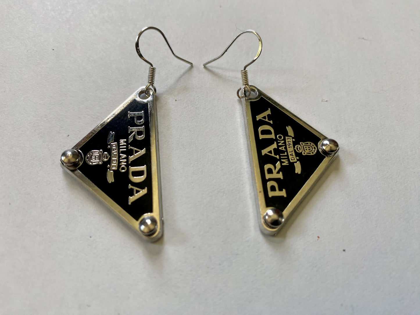 Repurposed Triangle Statement Earrings