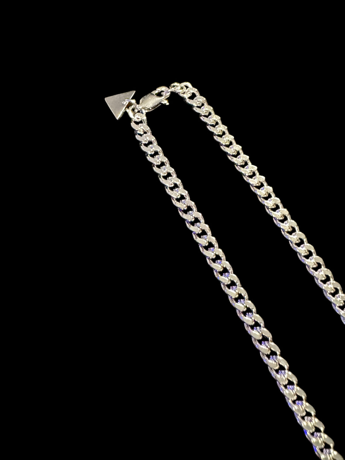 Unisex Silver Tone 21” Repurposed Prada Necklace 