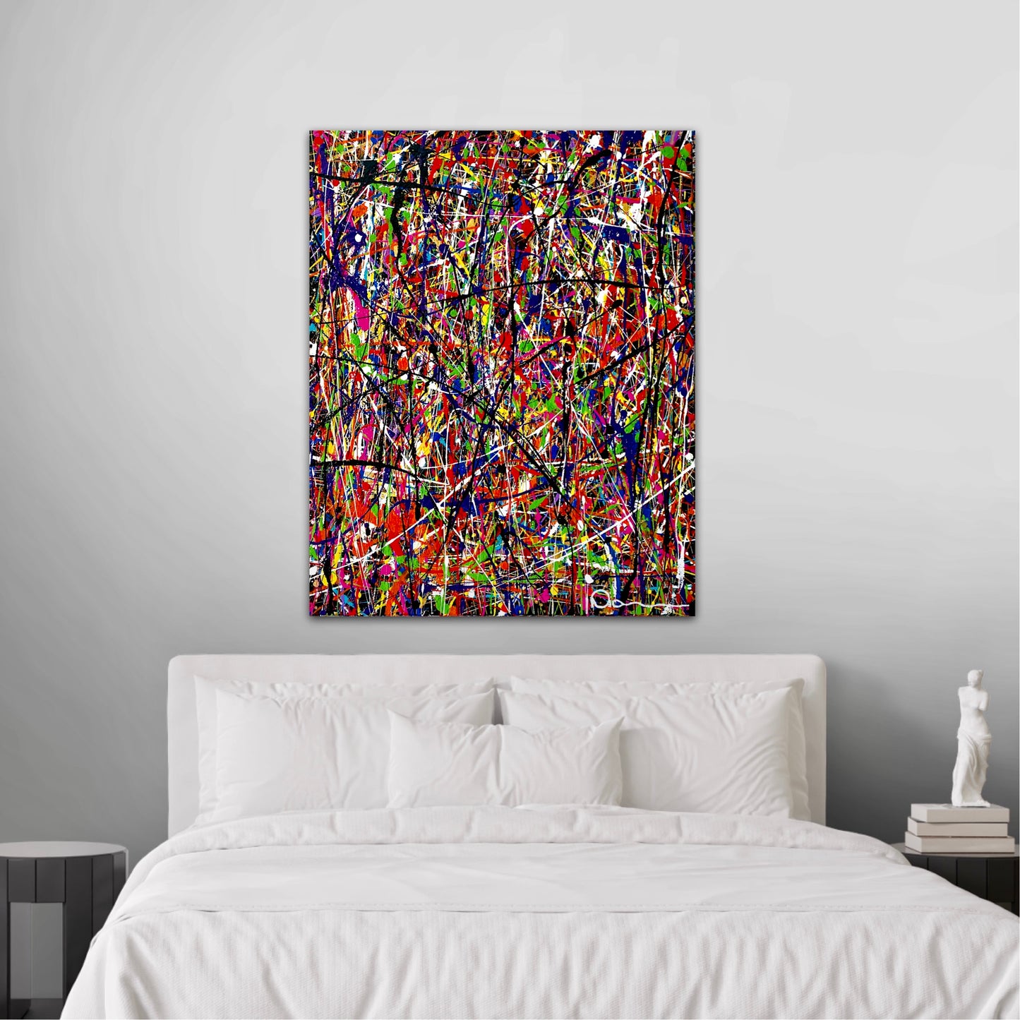 What's On Your Mind  (16x20) - Fluid acrylic canvas painting