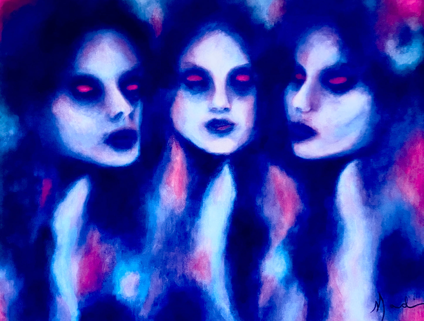 Ssoftrealmss Triplets Print (8x10) - Abstract artwork