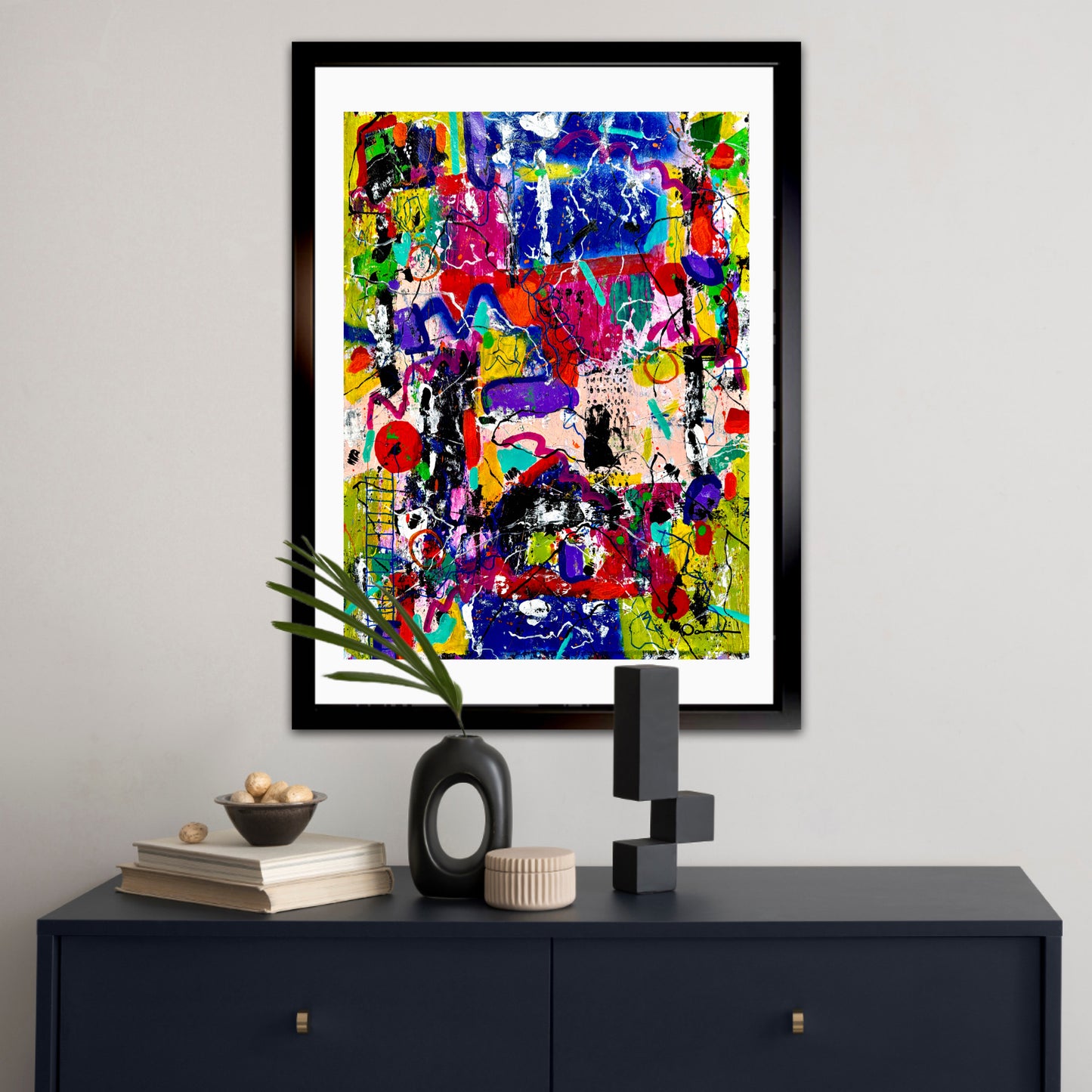 Vibrant Abstract Euphoria (22x30)  Original mixed media on fine art paper