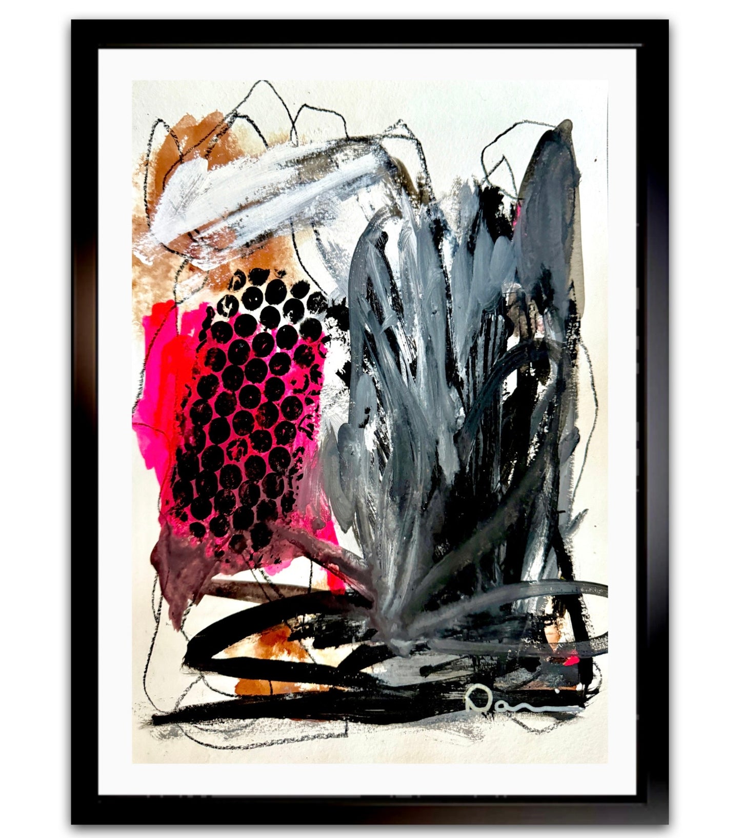 Vivid Impulse (9x12) - Original abstract mixed media on premium art paper painting