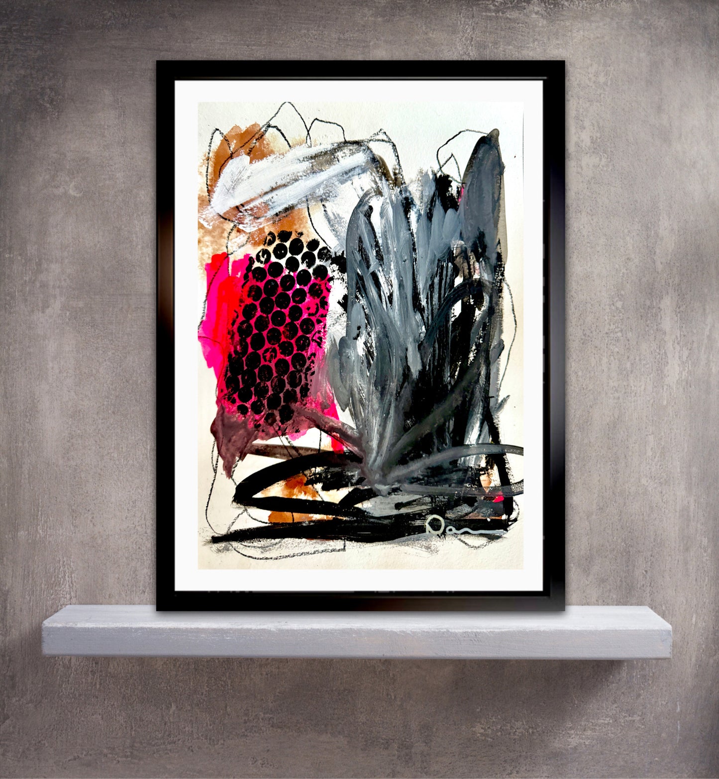 Vivid Impulse (9x12) - Original abstract mixed media on premium art paper painting