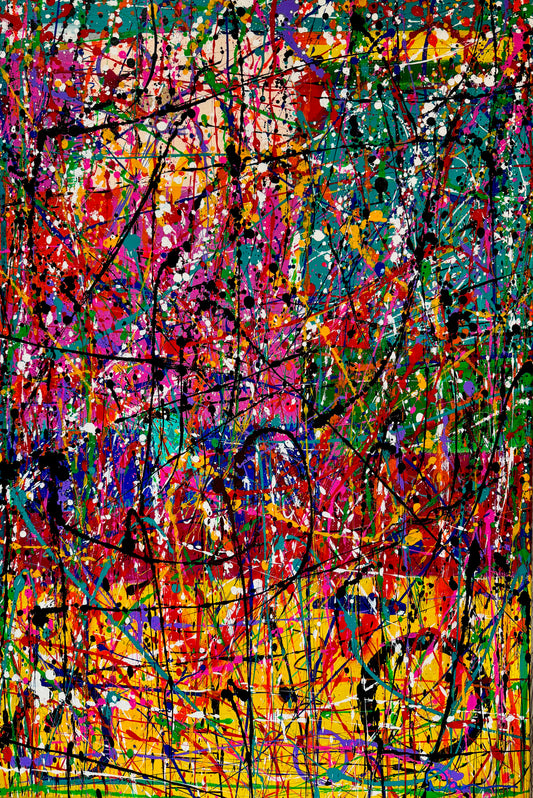 0Featured - Lust (24x36) - Original abstract acrylic mixed media painting on canvas