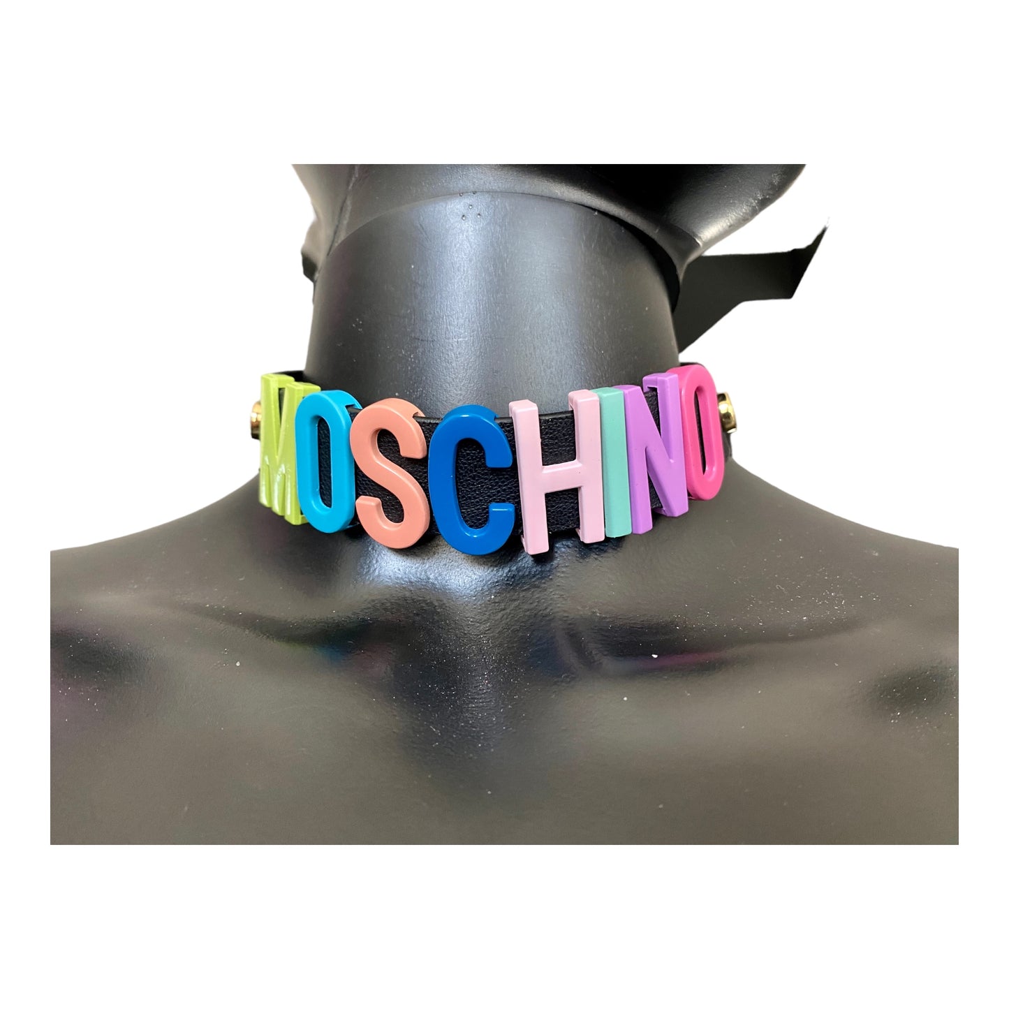 Chic And Sexy 15.5” Adjustable Moschino Collar Necklace