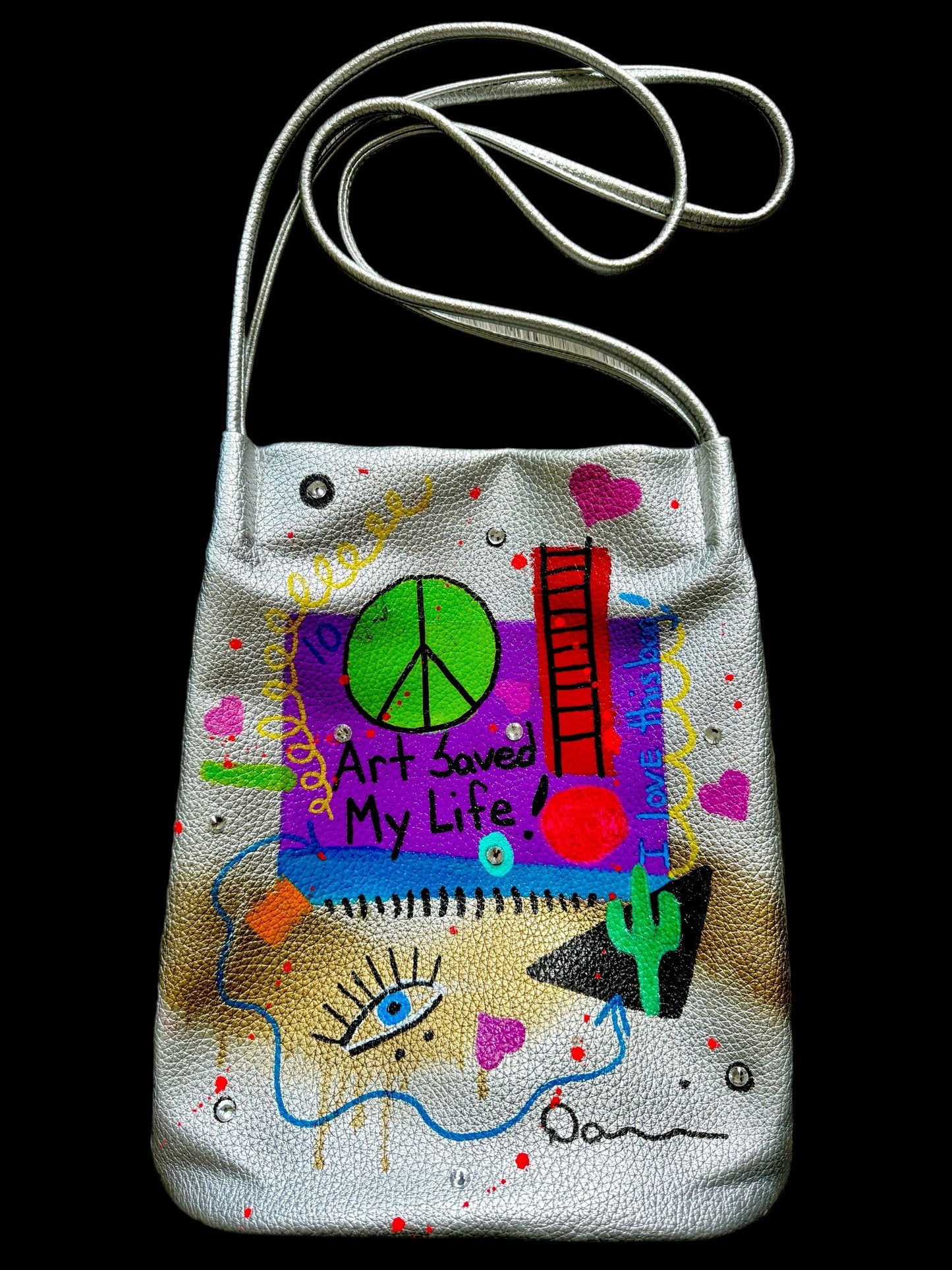 Wearable Art Graffiti Bag  (12"x14")